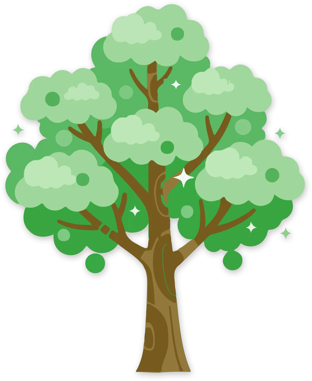 Trees planted illustration